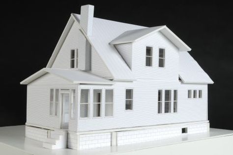 Foam Board Models | Dolan-Astwood Foam Core House Model ... Foam Board Projects, Foam Board Crafts, Cardboard Model, House Template, True Homes, 3d Architecture, Model House, Architecture Model House, Architecture Model Making