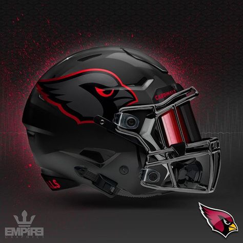 New Nfl Helmets, Cool Football Helmets, Football Helmet Design, College Football Helmets, Nfl Football Helmets, Arizona Cardinals Football, Helmet Designs, Helmet Concept, Cardinals Football