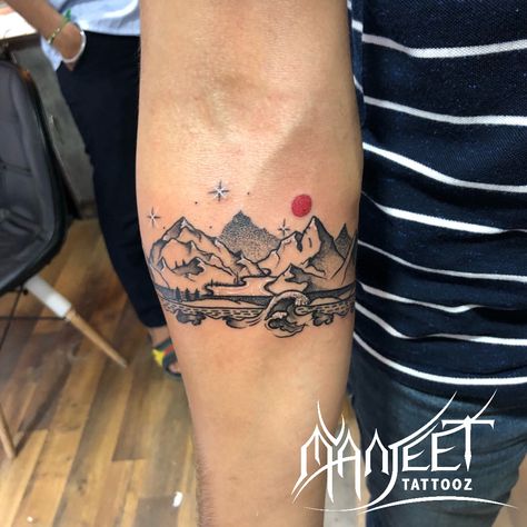 Black Hills Tattoo, Hills Tattoo, Mountains Tattoo, Red Mars, Dr Woo, Dot Tattoos, Female Artist, Inked Magazine, Mountain Tattoo