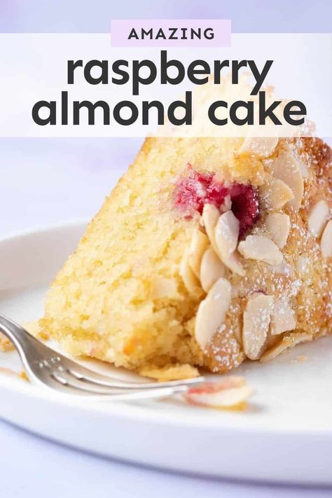 Raspberry And Almond Slice, Almond Berry Cake, Raspberry Tea Cake, Lemon Raspberry Almond Cake, Almond Meal Cake Recipe, Raspberry Almond Desserts, Almond Raspberry Swirl Cake, Almond Flour Raspberry Cake, Best Almond Cake Recipe