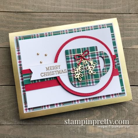 Pinterest Cards, Cup Of Cheer, Mary Fish, Coffee Cards, Homemade Christmas Cards, Stampin Up Christmas Cards, Handmade Christmas Cards, Stampin Up Christmas, Christmas Bundle