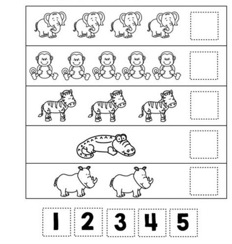 Numbers Pre-K: Counting worksheet Zoo Activities Preschool, Preschool Zoo Theme, Zoo Preschool, Number Worksheets Kindergarten, Kindergarten Math Free, Zoo Activities, Counting Worksheets, Preschool Writing, Numbers Preschool