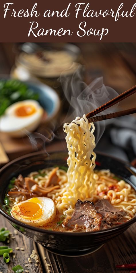 Take your taste buds on an Asian culinary adventure with our easy-to-make ramen noodle soup recipe. Ramen Sandwich, Asian Style Recipes, Homemade Chicken Ramen Soup, Beef Ramen Soup, Ramen Recipes Beef, Beef Ramen Soup Recipes, Asian Ramen, Beef Ramen Noodle Recipes Easy Soup, Beef Ramen Soup Recipes Easy