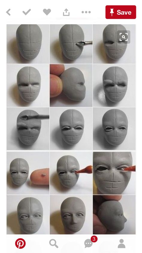 Sculpting Tutorials, Sculpture Techniques, Clay Works, Ceramic Art Sculpture, Sculpture Art Clay, Quilt Modernen, Tanah Liat, Polymer Clay Sculptures, Clay Faces