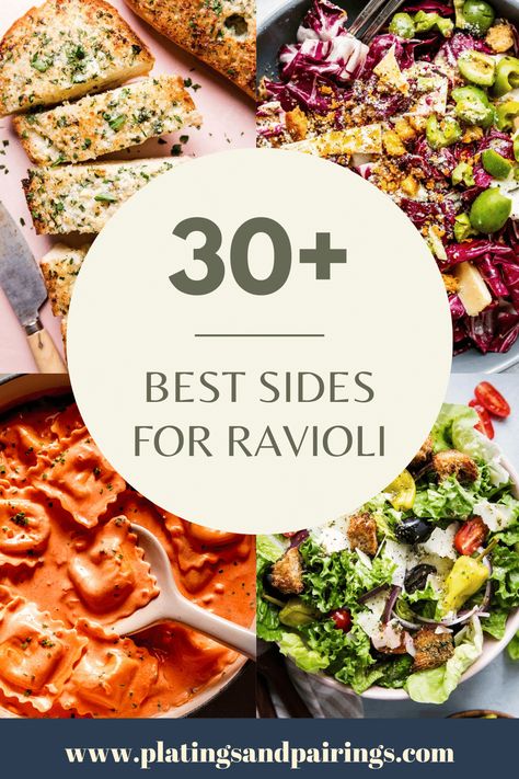 Wondering what to serve with ravioli? I’ve got you covered with this handy guide of the best sides for ravioli! Ravioli Serving Ideas, Side For Ravioli, Things To Make With Ravioli, Side Dishes For Ravioli, Side Dishes For Ravioli Dinners, What To Eat With Ravioli, What To Serve With Ravioli Dinners, Toasted Ravioli Meal, Sides For Ravioli Dinner