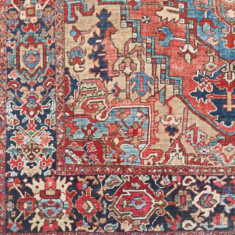 World Menagerie Crook Oriental Flatweave Bright Red/Wheat/Grass-Green Area Rug & Reviews | Wayfair Bright Area Rug, Medallion Area Rug, Basement Bedroom, Vintage Medallion, Synthetic Rugs, Up House, Medallion Rug, Navy Area Rug, Beach Cottage