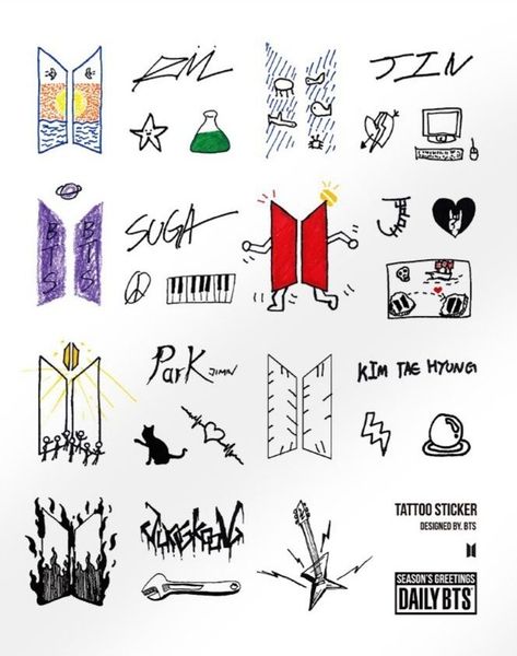 Bts Season's Greetings, Kpop Tattoos, Magic Runes, Armband Tattoos, Bts Tattoos, Small Hand Tattoos, Bts Wallpaper Lyrics, Minimalist Tattoos, Army Wallpaper