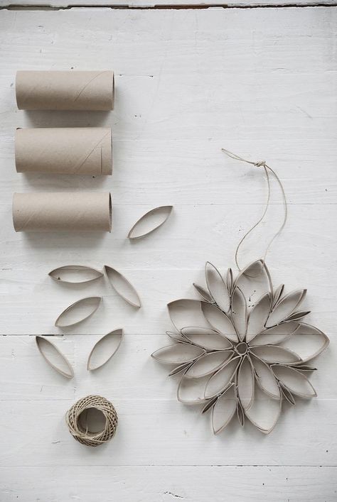 This Year's DIY Christmas Decoration (Made From Toilet Paper Rolls!) Christmas Crafts Diy Decoration, How To Make Snowflakes, Paper Christmas Decorations, Toilet Paper Rolls, Xmas Deco, Diy Christmas Decorations, Fun Christmas Decorations, Toilet Paper Roll Crafts, Paper Roll Crafts