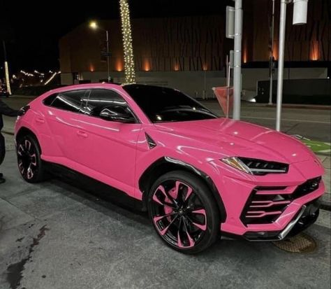 Pink Wrapped Car, Pink Suv, Pink Vehicles, Hot Pink Cars, Girl Cars, Pink Cars, Rich Rich, Pink Truck, Pimped Out Cars