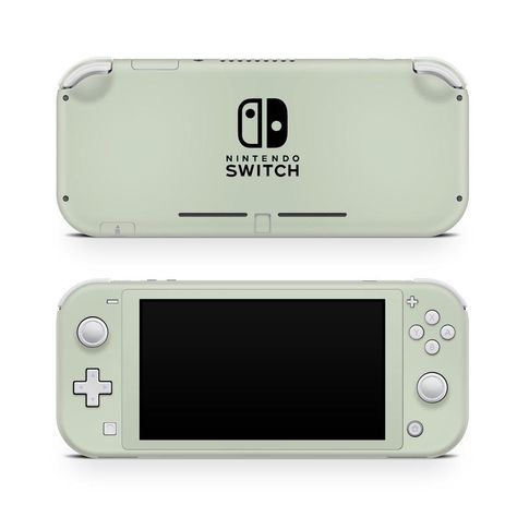 Green Nintendo Switch Png, Green Nintendo Switch, Ios14 Layout, Nintendo Switch Lite Skin, Switch Lite Skin, Nintendo Lite, Cozy Gaming, Sage Green Wallpaper, Gamer Setup