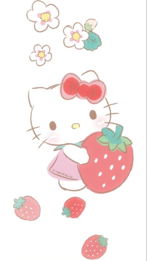 Wallpaper Strawberry, God Plan, 헬로키티 배경화면, Hello Kitty Wallpaper Hd, Pink Wallpaper Hello Kitty, Images Hello Kitty, Aesthetic Emo, Walpaper Hello Kitty, Hello Kitty Aesthetic