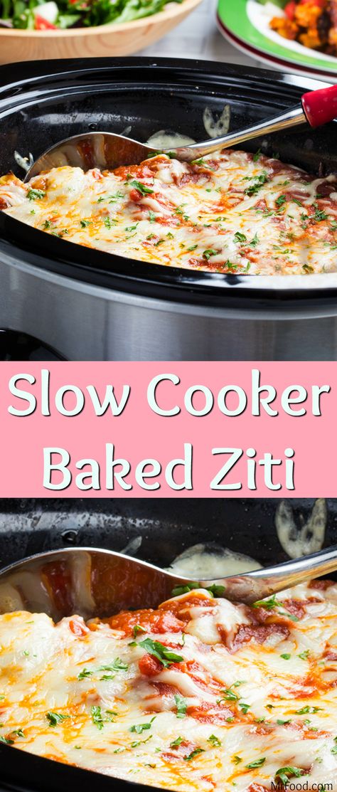 Baked Zitti, Crock Pot Baked Ziti, Slow Cooker Pasta Bake, Slow Cooker Baked Ziti, Slow Cooker Baking, Ziti Recipe, Ziti Recipes, Baked Ziti Recipe, Slow Cooker Pasta