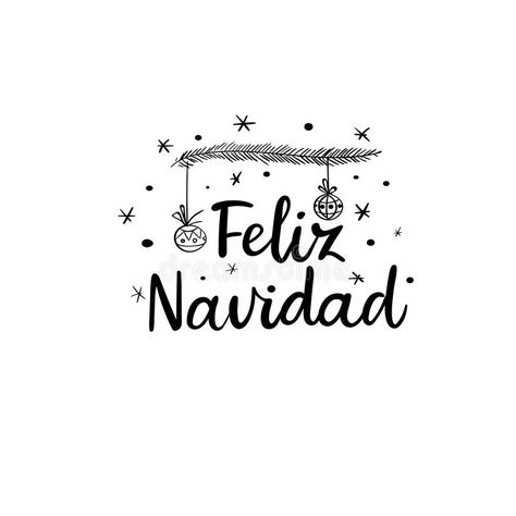 Tarjeta de Feliz Navidad Hand Lettering Greeting Illistration del vector Caligrafía moderna stock de ilustración Christmas Writing, Free Printable Baby Shower Invitations, Sweet Christmas, Bullet Journal Doodles, Journal Doodles, Learning Spanish, Christmas Is Coming, Christmas Deco, Modern Calligraphy