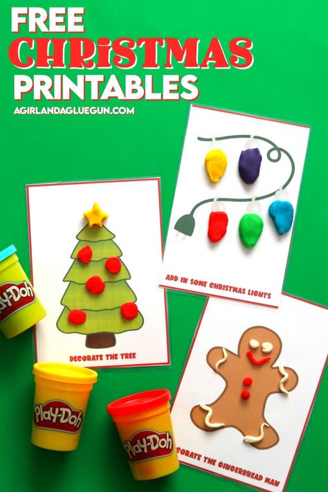 Christmas Play Doh, Christmas Playdoh, Play Dough Christmas, Play Doh Mats, Play Doh Activities, Playdough Activities, Playdough Mats, Christmas Play, Christmas Cut Files