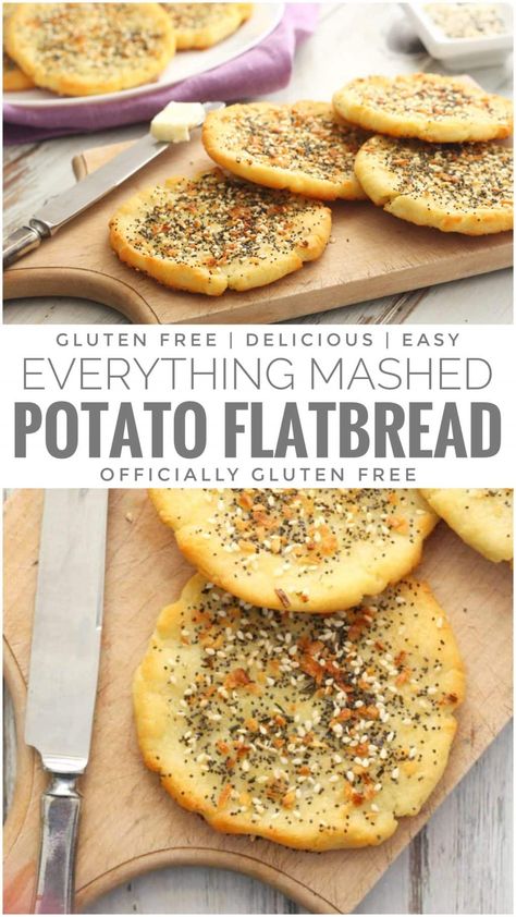 Potato Bread Recipe, Potato Flatbread, Flatbread Recipe, Gluten Free Potatoes, Gf Bread, Potato Bread, Gluten Free Dairy Free Recipes, Gluten Free Eating, Gluten Free Recipes Easy