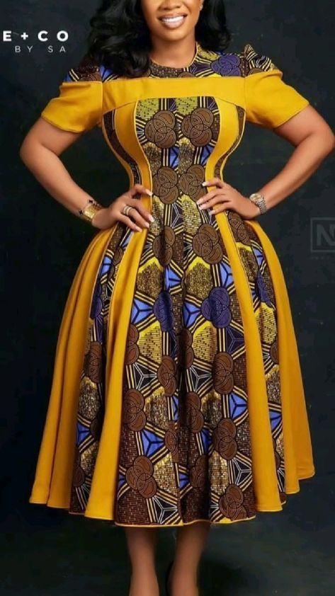 Chitenge Outfits For Women Dresses, Modest Ankara Dress Styles For Church, Wax Style African Fashion, Ankara Dress Designs For Women, Seshweshwe Dresses Design Outfit, Seshweshwe Dresses Design, African Attire For Women Outfits, Serwaa Amihere Dresses, African Attire Patterns