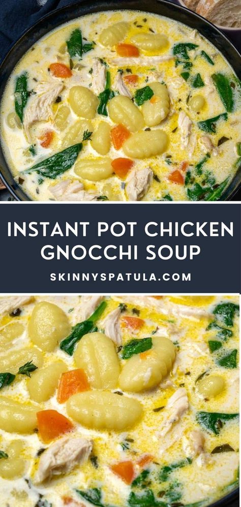 Instant Pot Chicken And Gnocchi, Instant Pot Recipes With Frozen Chicken, Instant Pot Gnocchi Recipes, Instant Pot Gnocchi Soup, Chicken Gnocchi Soup Instant Pot, Ninja Foodi Soup Recipes, Instant Pot Chicken Gnocchi, Instant Pot Chicken Gnocchi Soup, Instapot Soup Recipes