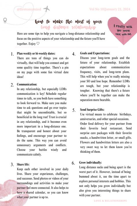 how to navigate the challenges of a long-distance relationship and embrace the journey of love beyond miles 💐✈⭐ 𝐟𝐨𝐥𝐥𝐨𝐰 @𝐟𝐢𝐫𝐞𝐭𝐨𝐦𝐲𝐦𝐢𝐧𝐝 𝐟𝐨𝐫 𝐦𝐨𝐫𝐞 ♡ #LDR #longdistance #relationship #love #couple #dateideas #virtualdateideas #DistanceLove #LDRjourney #TogetherApart #LoveBeyondMiles #DistanceCantBreakUs #VirtualConnection #MissingYou #RelationshipGoals #LDRStruggles #HeartOverMiles #LoveKnowsNoDistance #StayConnected Long Distance Questions, I Hate Valentine's Day, Couples Challenges, Long Distance Dating, Hate Valentines Day, Distance Love, Long Distance Relationship, 30 Day Challenge, Questions To Ask