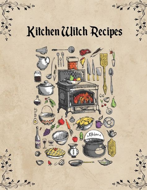 Recipes For Soup, Witch Recipes, Witch Store, Autumn Core, Kitchen Witch Recipes, Grimoire Pages, Soup Chicken, Witch Tattoo, Witch Design