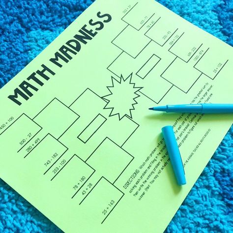 Engaging Math Activities, Math Week Ideas, March Madness Math Ideas, Math Craft 3rd Grade, 4th Grade Math Projects, March Madness Math Activities, 3rd Grade Math Activities, March Madness Activities, March Madness Math