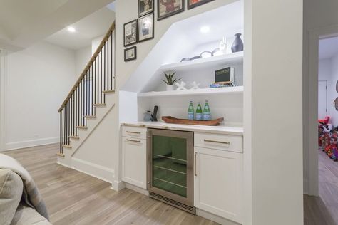 Under Stairs Design, Bar Under Stairs, Under Stairs Space, Kitchen Under Stairs, Under Stairs Pantry, Space Under Stairs, تحت الدرج, Small Basement Remodel, Stairs In Kitchen