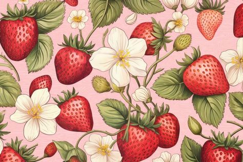 Vintage drawing of strawberry smoothie pattern backgrounds flower fruit. | free image by rawpixel.com / charlie Computer Wallpaper Strawberry, Strawberry Laptop Wallpaper Hd, Strawberry Macbook Wallpaper, Strawberry Aesthetic Wallpaper Desktop, Strawberry Pc Wallpaper, Strawberry Laptop Wallpaper, Aesthetic Ipad Wallpaper Horizontal Vintage, Strawberry Desktop Wallpaper, Cute Laptop Wallpaper Hd