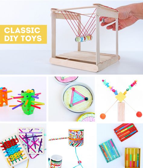 40 Of The Best DIY Toys To Make With Kids - Babble Dabble Do Diy Toys Easy, Perlengkapan Bayi Diy, Diy Toys Car, Babble Dabble Do, Diy Toddler Toys, Toys To Make, Purl Bee, Baby Toys Diy, Homemade Toys