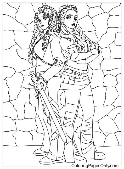 Descendants  4 Poster Mystical Kingdom, Descendants Coloring Pages, Evie Descendants, Descendants 4, Disney Descendants Movie, Evil Fairy, Disney Zombies, Coloring Set, Free Coloring Sheets