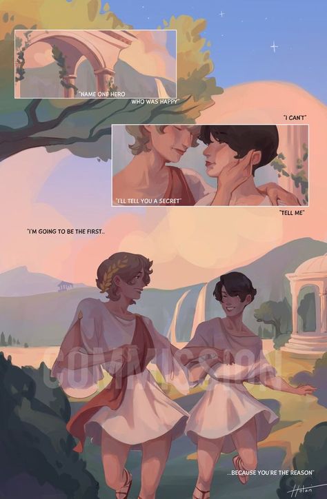 Akhilleus And Patroklos, Achille And Patroclus, Patrochilles Fanart, Achilles And Patroclus Art, The Song Of Achilles, Song Of Achilles, Greek Mythology Humor, Achilles And Patroclus, Queer Books