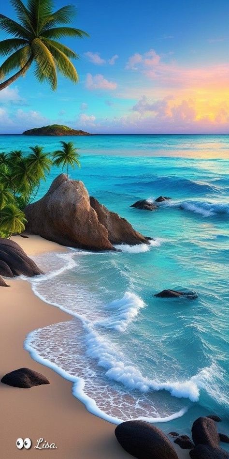 Beach Art Painting, Beautiful Scenery Photography, Beautiful Ocean Pictures, Beautiful Nature Wallpaper Hd, Beautiful Art Pictures, Pretty Landscapes, Beach Wallpaper, Beautiful Landscape Wallpaper, Hawaii Vacation