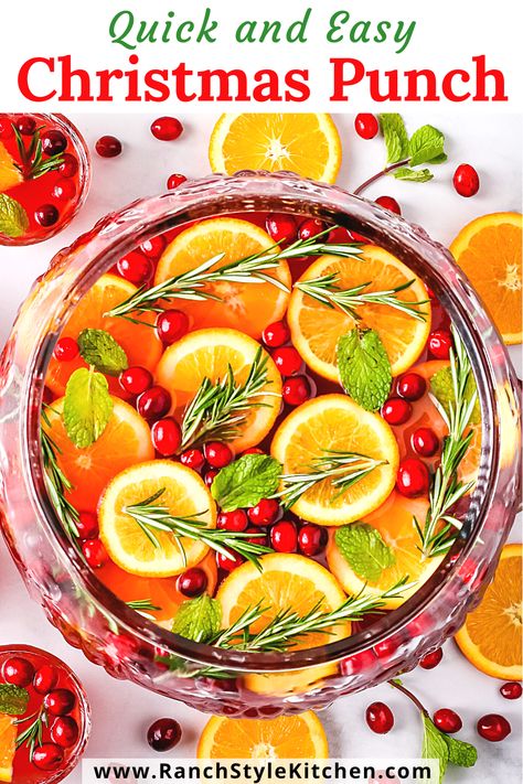 Punch With Cranberry And Pineapple Juice, Punch Cranberry Pineapple Ginger Ale, Christmas Punch With Pineapple Juice, Cranberry Punch Recipes Ginger Ale, Punch With Cranberry Ginger Ale, Ginger Ale Punch Recipes, Thanksgiving Cranberry Punch, Christmas Juice Recipe, Easy Non Alcoholic Christmas Punch