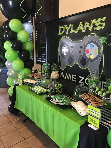 Video game party  - Xbox Games - Trending Xbox Games for sales #XboxGames #Xbox #games -  Video game party More Xbox Birthday Party, Xbox Party, Video Games Birthday Party, Party Themes For Boys, Video Games Birthday, Video Game Party, 9th Birthday Parties, 13th Birthday Parties, 10th Birthday Parties