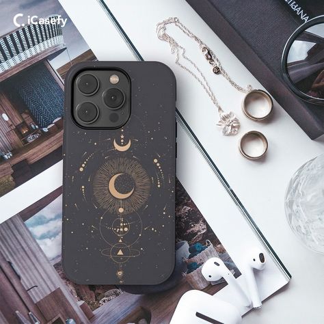 Celestial Moon Astrology Phone Case iPhone Samsung Pixel & More #207 https://icasefy.com/products/celestial-moon-astrology-phone-case-iphone-samsung-pixel-more-207 iCasefy #Bestseller Celestial Phone Case, Spiritual Phone Case, Celestial Elements, Moon Astrology, Earbuds Case, Mystical World, Home Phone, Moon Stars, Macbook Case