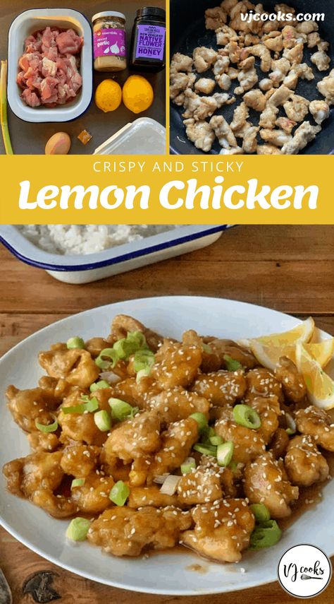 Sticky Lemon Chicken - VJ Cooks Vj Cooks Chicken, October Dinners, Sticky Lemon Chicken, Healthier Dinners, Chicken Roti, Vj Cooks, Quick Chicken Dinner, Smoked Salmon Salad, Sticky Pork