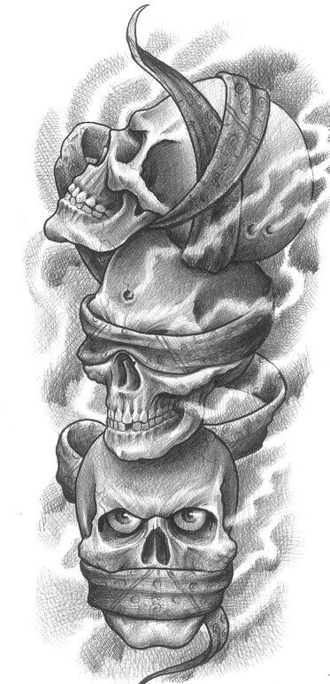 Hear NO Evil, See No Evil, Say No Evil Skulls Hear No Evil See No Evil Tattoo Shoulder, Tattoo Fairy, Skulls Tattoo, Evil Skull Tattoo, Evil Tattoo, Skull Sleeve Tattoos, Evil Tattoos, Skull Art Drawing, Hear No Evil