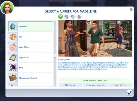 Landlord Career - The Sims 4 Mods - CurseForge Sims 4 Cc Nail Tech, Sims Traits, Sims 4 Jobs, Writer Career, Sims 4 City Living, Drill Instructor, Dean Of Students, Sims 4 Cc Kids Clothing, Tech Career