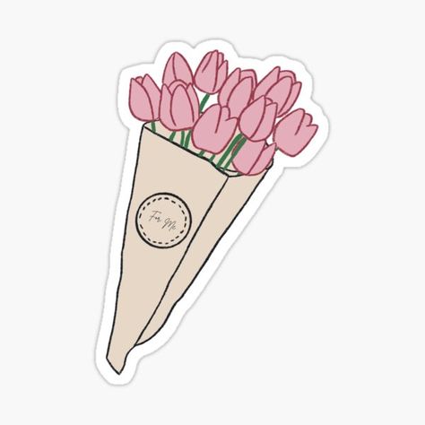 For those who love to buy themselves flowers💐🌷 Boho Aesthetic Stickers, Flower Bouquet Sticker, Pink Emojis, Bouquet Sticker, Ipad Stickers, Funny Laptop Stickers, Kindle Stickers, Sticker Design Inspiration, Preppy Stickers