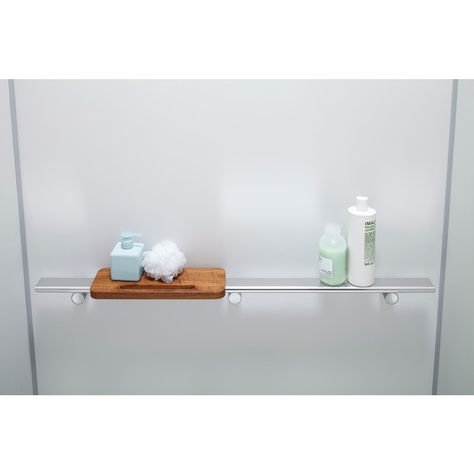 Kohler K-97626-SHP Choreograph 36" Shower Barre | Build.com Matt Bathroom, Shower Wall Kits, Bathroom Shower Accessories, Maybe Next Time, Lake House Bathroom, Accessible Home, Window In Shower, Bath Shelf, Window Shelves