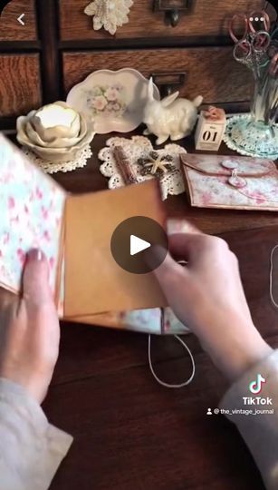 31K views · 1.5K reactions | Here’s a little journal made from two paper bags, which make it quite sturdy.😁 Hope you give it a try.✨ | By The Vintage Journal | Facebook Vintage Junk Journal Ideas, Vintage Valentine Crafts, Paper Folding Crafts, Valentines Crafts, Vintage Junk Journal, Creative Journal, Origami Flowers, Vintage Journal, Paper Book