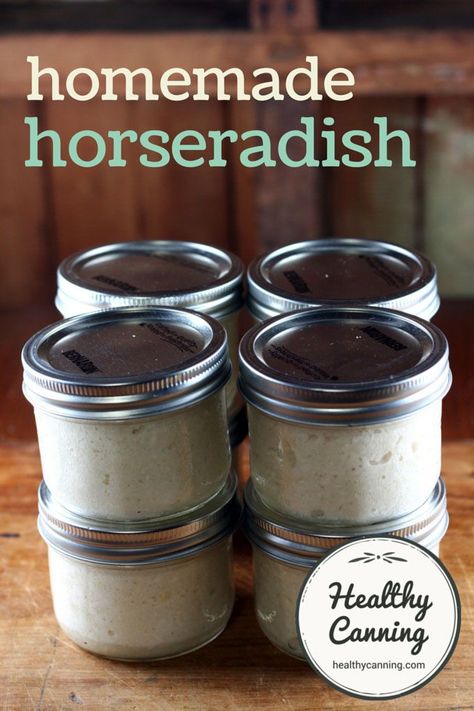 Healthy Canning, Homemade Horseradish, Horseradish Recipes, Home Canning Recipes, Canning Vegetables, Canning Recipe, Canning Food Preservation, Canned Food Storage, Canning Tips