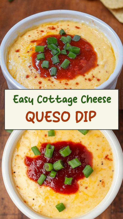 Looking for a delicious and creamy snack? Try this irresistible cottage cheese queso dip recipe that will satisfy your cravings in the best way possible. This easy-to-make dip is perfect for gatherings, parties, or simply enjoying a cozy night in. The blend of savory cottage cheese with cheesy goodness makes it a family favorite that everyone will love. Serve it with some crunchy tortilla chips or fresh veggies for a tasty and wholesome treat.  Ingredients 1 cup cottage cheese 1 tbsp low sodium Veggies And Cottage Cheese, Cottage Cheese Pimento Cheese, Cottage Cheese Cheese Dip, Cottage Cheese Add Ins, Cottage Cheese Queso Dip, Low Sodium Taco Seasoning, Cheese Queso Dip, Savory Cottage Cheese, Cottage Cheese Queso