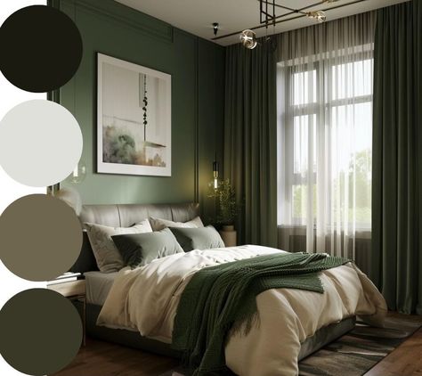 4 Best Colors For A Bedroom - Design Morsels Fern Green Bedroom Ideas, Moss Green Bedroom Ideas, Forest Green Bedroom Color Scheme, Green Paint Bedroom Ideas, Green Bedroom Color Palette, Forest Green Bedroom Ideas, Green Comforter Bedroom Ideas, Olive Bedroom Ideas, Olive Green Bedroom Color Scheme