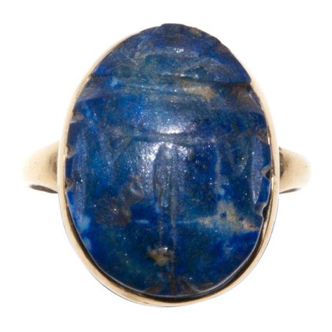 Pre-owned Antique Egyptian Lapis Lazuli Scarab Ring ($2,500) ❤ liked on Polyvore featuring jewelry, rings, egypt, solitaire rings, wide rings, antique jewellery, brown jewelry, browns rings and pre owned jewelry 1stdibs Fashion, Scarab Ring, Cartier Bracelets, Egyptian Inspired Jewelry, Brown Rings, Egyptian Inspired, Ancient Jewellery, Rings Solitaire, Long Ring