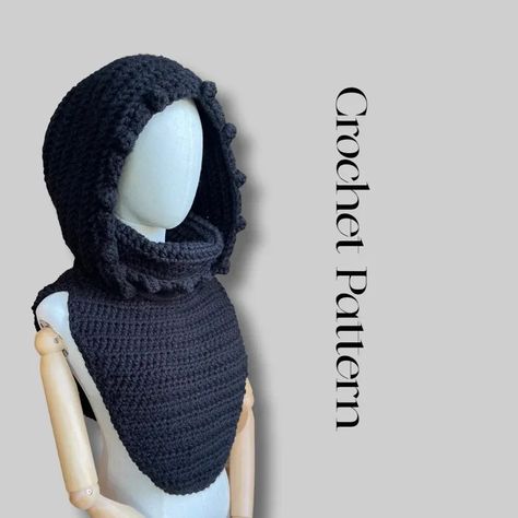 Tiktok Hooded Cowl by Creatrix in the Matrix - crochet envy Hooded Cowl Crochet Pattern, Hooded Cowl Pattern, Crochet Hooded Cowl, Cowl Crochet Pattern, Crochet Hood, Hood Pattern, Cowl Crochet, Hooded Cowl, English And French