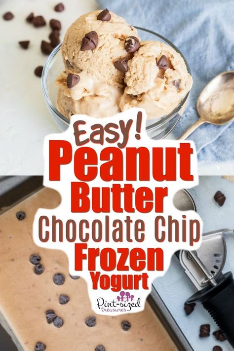 Easy Frozen Yogurt, Kids Yogurt, Frozen Deserts, Frozen Yogurt Bar, Peanut Butter Yogurt, Frozen Yogurt Recipes, Protein Yogurt, Recipes For Families, Yogurt Recipe