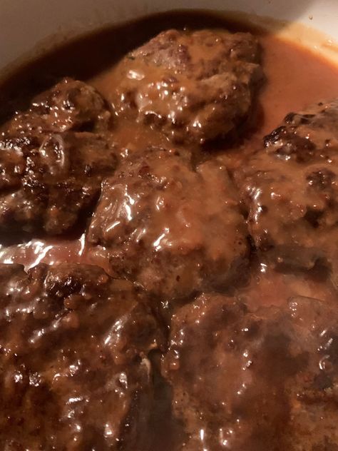 Keep Your Banquet, I'll Make My Own Salisbury Steak- Homemade Salisbury Steak Carnivore Salsbury Steak, Copycat Banquet Salisbury Steak, Ninja Foodi Salisbury Steak, Homemade Saulsberry Steak, Homemade Salsberry Steak Recipe, Instapot Salisbury Steak Recipe, Poor Man Salisbury Steak, Amish Salisbury Steak Recipe, Salisbury Steak For A Crowd