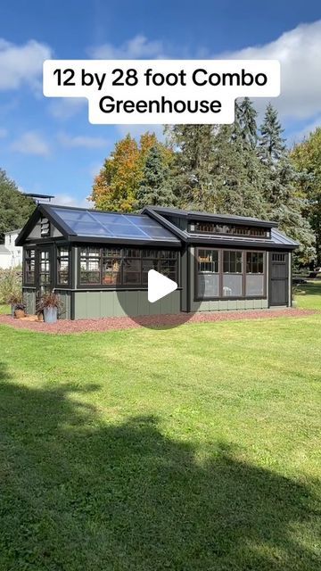 Lapp Structures LLC on Instagram: "Cannot stress how gorgeous the inside of this combo greenhouse is!  #tinyhouse #shedideas #homedecor #plants #tinyhouse" Greenhouse Solar Panels, Lean To Greenhouse Ideas, Garden Shed And Greenhouse Combo, Large Greenhouse Ideas, Greenhouse Shed Combo Plans, Greenhouse Floor Plan, Green House Shed Combo, Greenhouse Gym, House Plans With Greenhouse