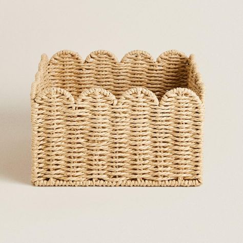 PRICES MAY VARY. 【Upgraded Wicker Storage Baskets】There are 2 material options, one is round retractable paper rope, and the other is rattan. Paper rope baskets are lightweight, durable, neatly threaded and elegantly styled, but are not waterproof. Rattan baskets are strong, thick, and waterproof. 【Size】This set of scalloped baskets comes in two dimensions, measuring9.5" L x 9.5" W x 5.5" H(24*24*14CM)(Small) and 14" L x 10.5" W x 6" H(36*27*15CM)(Large). The color of this storage basket may dif Shelf Baskets, Baskets For Shelves, Display Basket, Wicker Storage, Natural Baskets, Closet Organizing Systems, Basket Vintage, Seagrass Basket, Decorative Basket