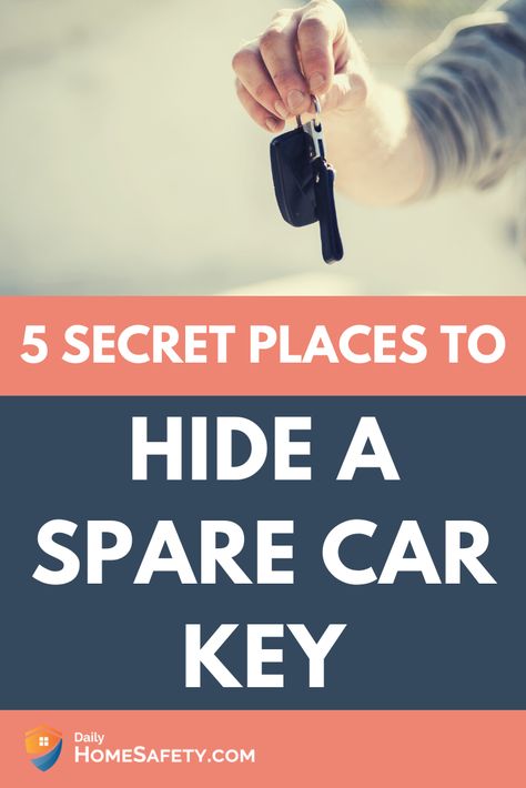 If you are searching for a great place where you can hide and store your spare car key, we have some tried and tested ideas. When you're hiding an extra car key, the first thing you should decide is whether you want to keep it on the car or somewhere else. While hiding a spare key on the car has its own advantages, you must do it the right way to prevent thieves from gaining access to it. You can also keep the key at home choosing the place wisely. #dailyhomesafety #sparecarkey #hidesparecarkey How To Hide A Key Outside, Hide A Key Ideas Outdoor, Secret Compartment In Car, Hide A Key Outside, Hide A Key, Magnetic Key Holder, Hide Money, Hidden Key, Key Safe