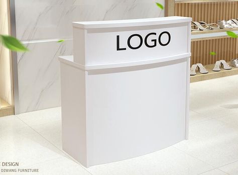 Small Reception Desk Design, Cashier Counter Design, Shop Reception Desk, Shop Reception, Cashier Counter, Bridal Boutique Interior, Small Reception Desk, Small Office Design Interior, Dj Room